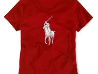 polo ralph lauren tee shirt de femmes blance pony center red